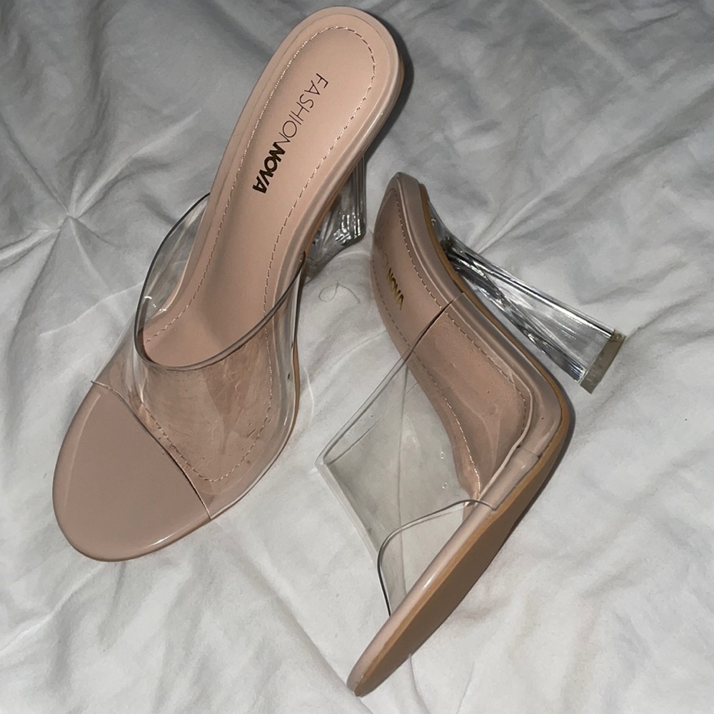 Clear fashion nova heels